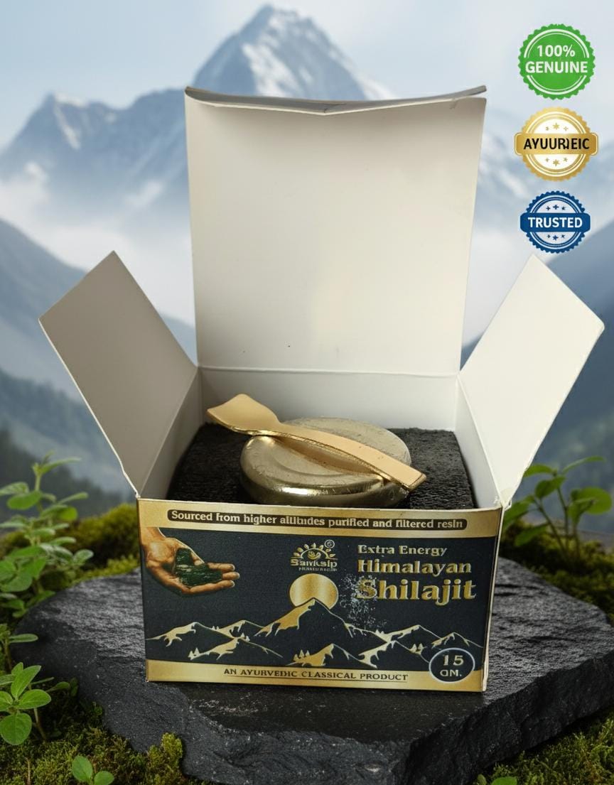Himalayan Shilajit Resin | Extra Energy & Strength (15g) (हिमालयन शिलाजीत रेज़िन • ऊर्जा और स्टैमिना के लिए)