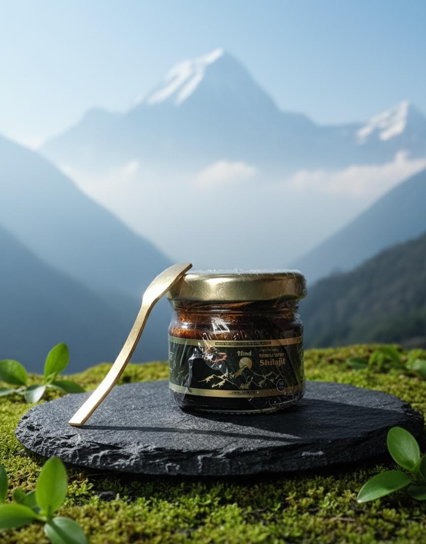 Himalayan Shilajit Resin | Extra Energy & Strength (15g) (हिमालयन शिलाजीत रेज़िन • ऊर्जा और स्टैमिना के लिए)